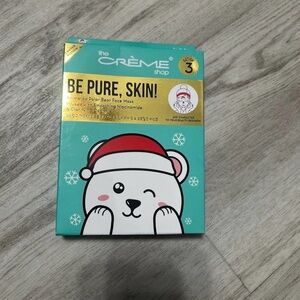 The Crème Shop Be Pure, Skin! Polar Bear Face Mask – Teal & Red